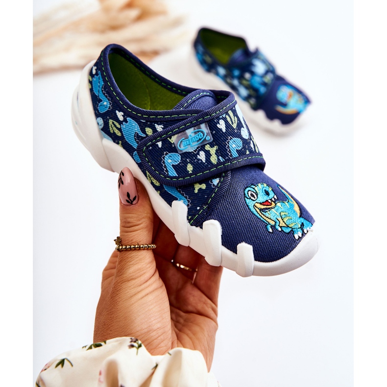 BEFADO S.A. Chaussures Chaussons Befado Velcro Dinosaure 273X341 Bleu Marine 1