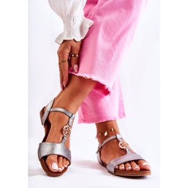 S.Barski Sandales Légères Femme Avec Boucle Argent Foncé Carida 2 S.Barski Sandales Légères Femme Avec Boucle Argent Foncé Carida 2