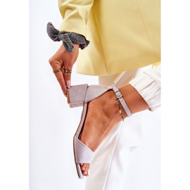 PS1 Sandales En Daim Pour Femme À Talons Hauts Gris Luciana 4