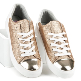 Kylie Baskets nouées à paillettes jaune 5