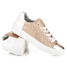 Kylie Baskets nouées à paillettes jaune 4