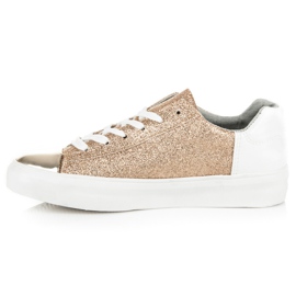 Kylie Baskets nouées à paillettes jaune 3