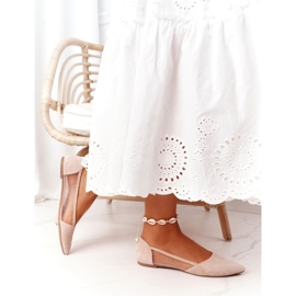 Ballerines Spitz Avec Maille Beige 8BL71-2015 3