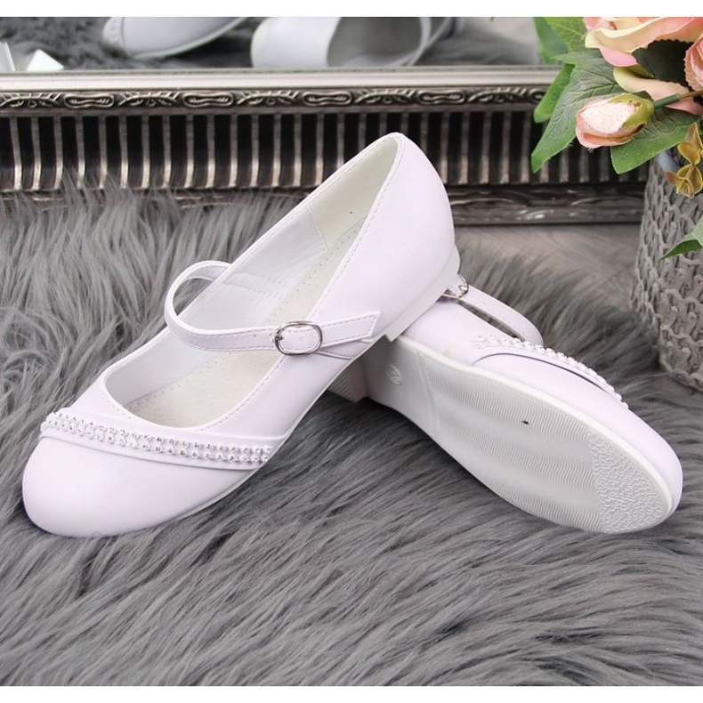 Communion ballerines blanches Jr American Club 2