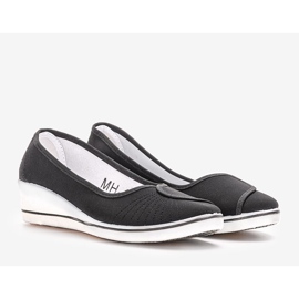 Baskets noires à talon compensé Denison 1