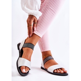 S.Barski Sandales classiques à clous argentés Shelly 2