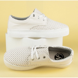 Kylie Baskets ajourées sur la plateforme blanc 1