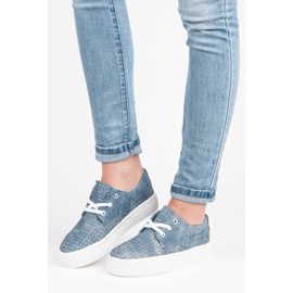 Kylie Baskets ajourées sur la plateforme bleu 2