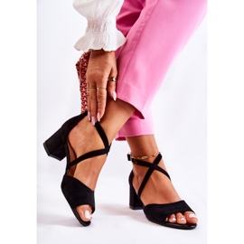 Sandales pour femmes à talons hauts Sergio Leone SK825 Noir 2