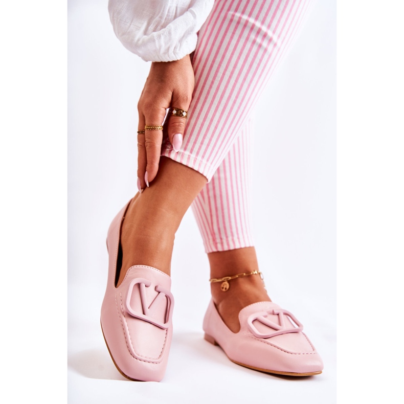 PS1 Mocassins Brogues Avec Ornement Hermosa Rose 2