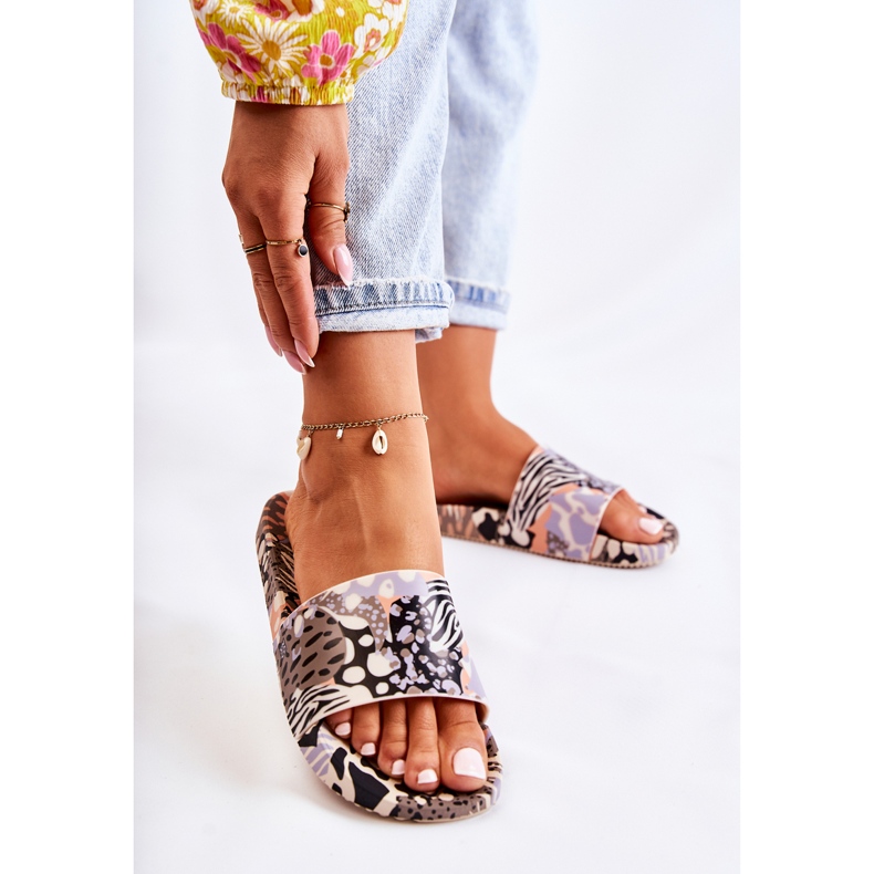 Chaussons Caoutchouc Parfumé ZAXY JJ285098 Noir et Beige le noir 2