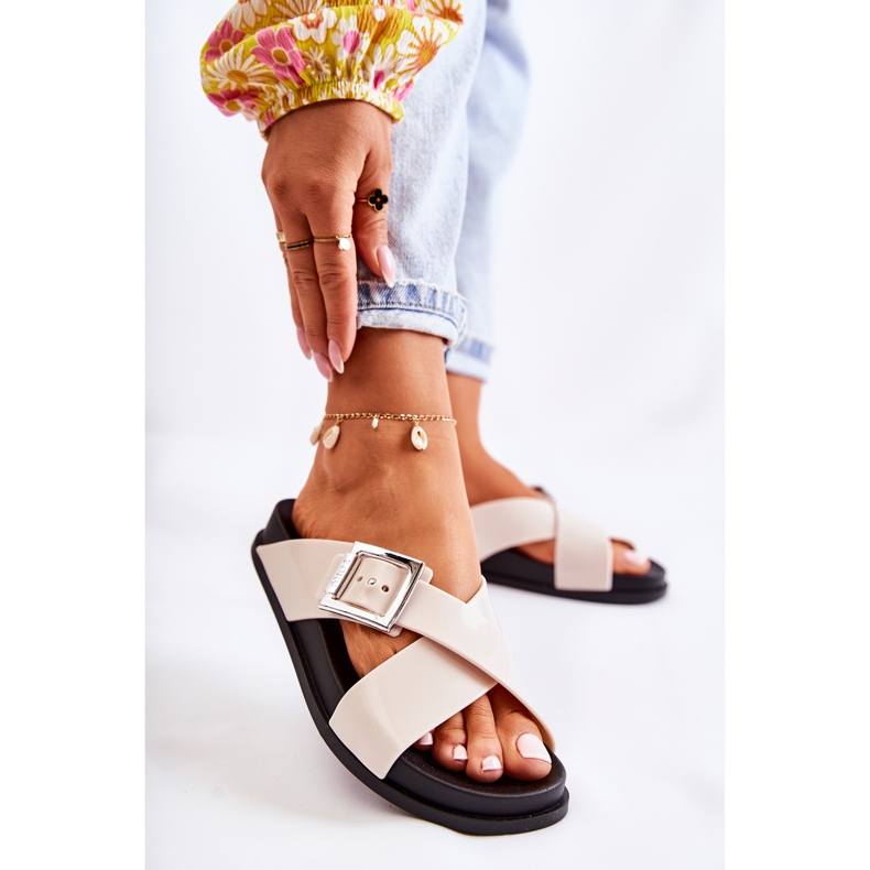 Chaussons en caoutchouc pour femmes ZAXY JJ285057 Blanc blanche 1 Chaussons en caoutchouc pour femmes ZAXY JJ285057 Blanc blanche 1