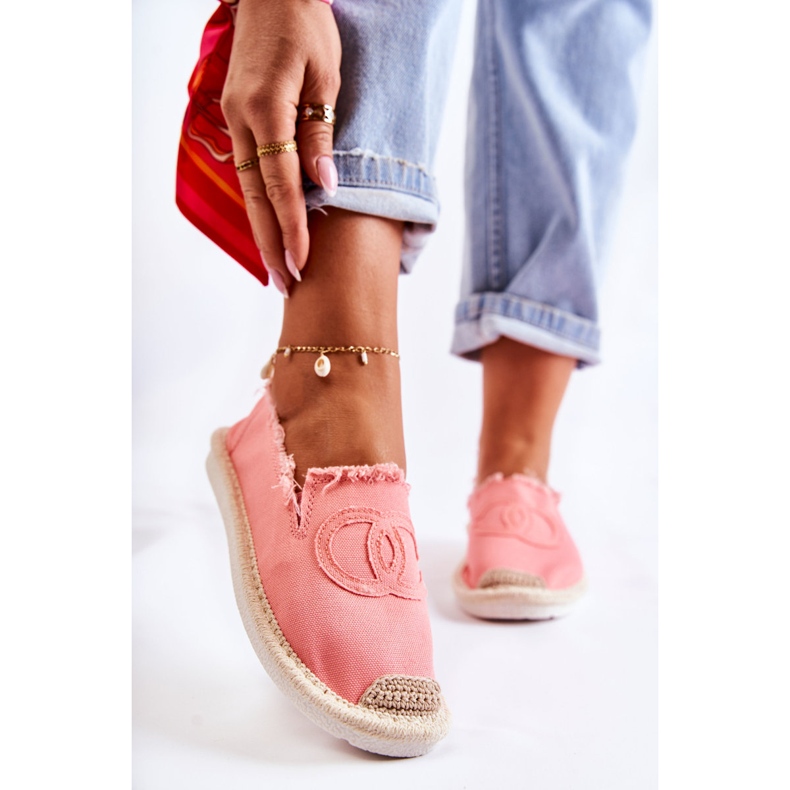PS1 Espadrilles classiques pour femmes Coral Flaure rose 1