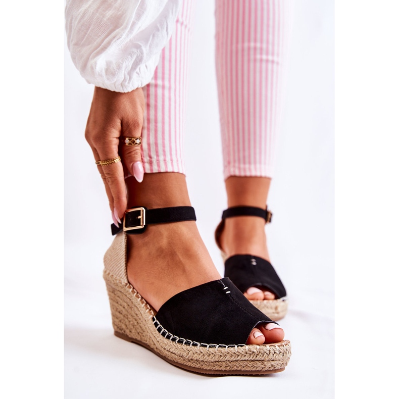 Sandales Femme Confortables Sur Compensées Noir Dellia le noir 2