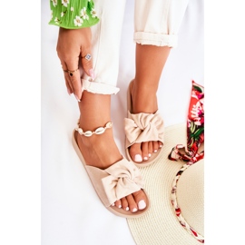 PE1 Chaussons Classiques En Daim Avec Nœud Hayle Beige 5