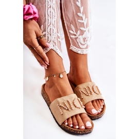 PE1 Chaussons Classiques Daim Perlés Beige Vayana 4