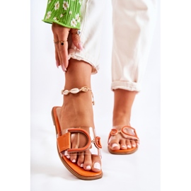 FS1 Pantoufles orange pour femmes à la mode Marsala 4