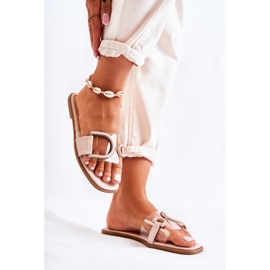 FS1 Pantoufles Marsala beiges à la mode pour femmes 4