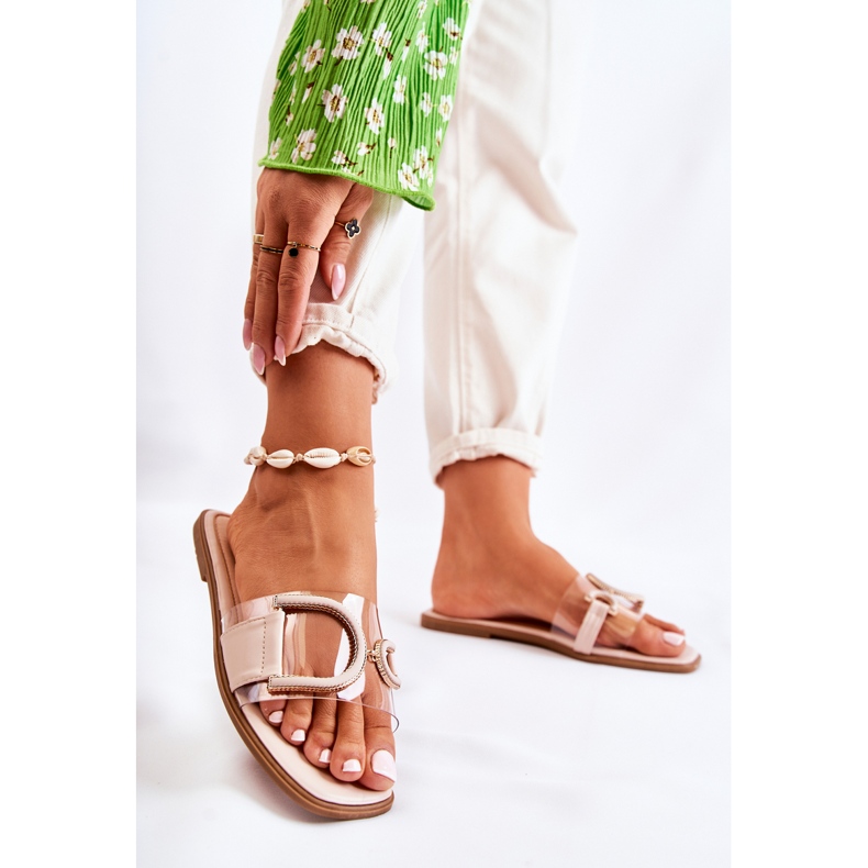 FS1 Pantoufles Marsala beiges à la mode pour femmes 1