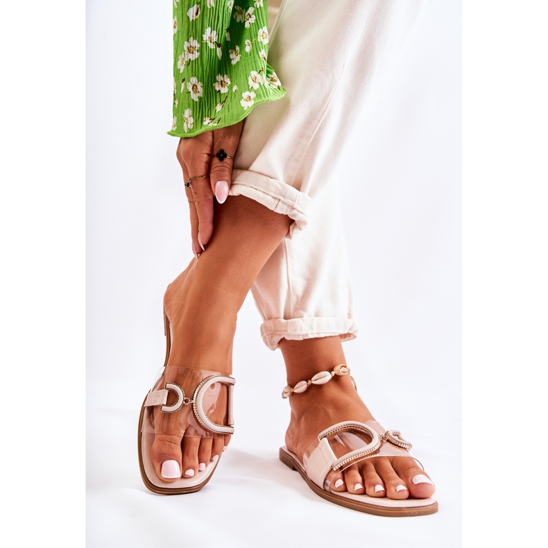 FS1 Pantoufles Marsala beiges à la mode pour femmes 2