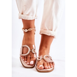 FS1 Pantoufles Marsala beiges à la mode pour femmes 3