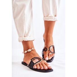 FS1 Pantoufles noires à la mode pour femmes Marsala 1