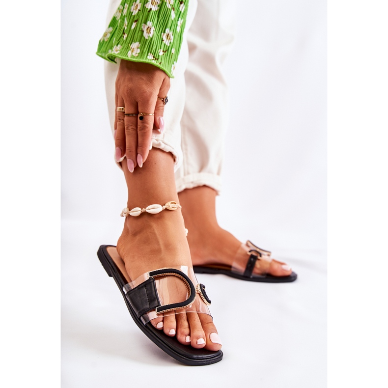 FS1 Pantoufles noires à la mode pour femmes Marsala le noir 2