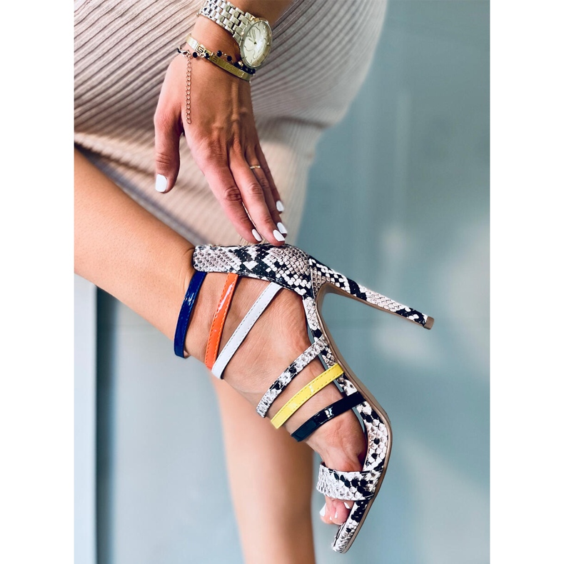 Sandales sur épingle Sofronia MARRON / BLANC brun multicolore 2 Sandales sur épingle Sofronia MARRON / BLANC brun multicolore 2