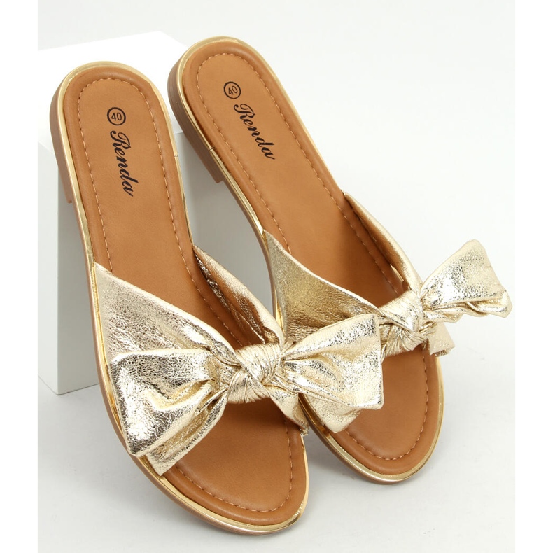 Chaussons femme Lirio Gold d'or 1