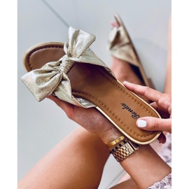 Chaussons femme Lirio Gold doré 2