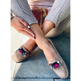 Mocassins avec pierres Megara Kaki beige 2 Mocassins avec pierres Megara Kaki beige 2