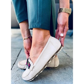 Mocassins avec pierres Megara Beige 1