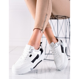 TRENDI Baskets blanches sur la plate-forme 1