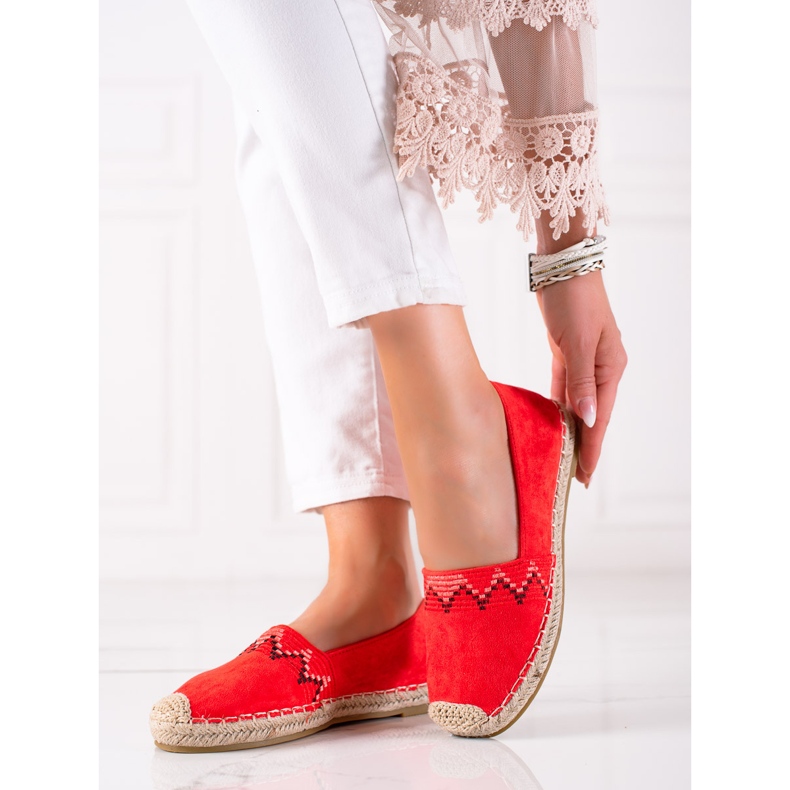 Lucky Shoes Espadrilles Avec Motif rouge 1