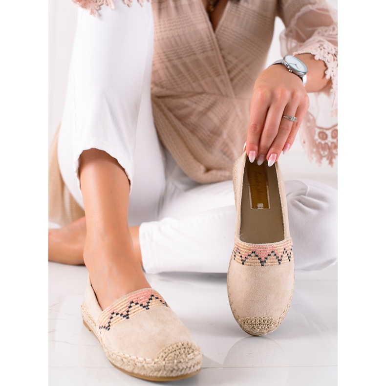 Lucky Shoes Espadrilles Avec Motif beige 1 Lucky Shoes Espadrilles Avec Motif beige 1