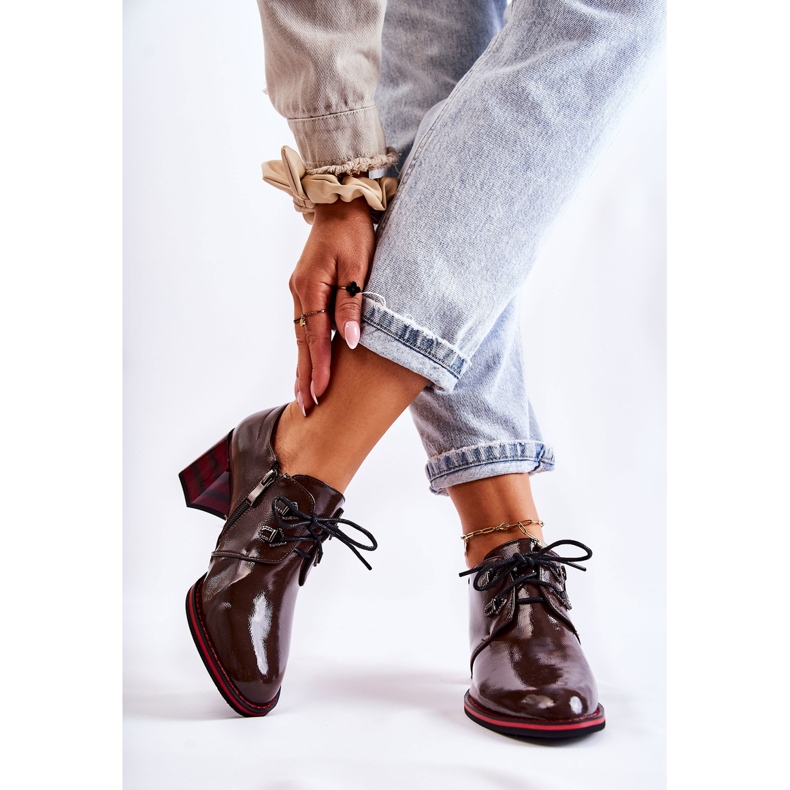 S.Barski Chaussures Avec Fermeture Éclair Marron et Rouge Laurosa brun 2