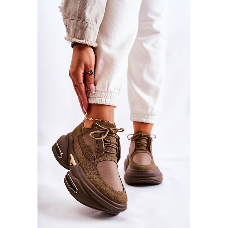 PS1 Baskets sport femme Kaki Chaussures New Horizon brun 1 PS1 Baskets sport femme Kaki Chaussures New Horizon brun 1