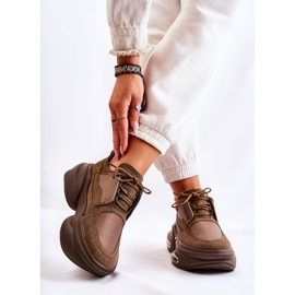 PS1 Baskets sport femme Kaki Chaussures New Horizon brun 2 PS1 Baskets sport femme Kaki Chaussures New Horizon brun 2