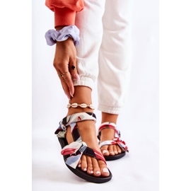PM1 Sandales Caprisa Velcro rouges pour femmes blanche 1