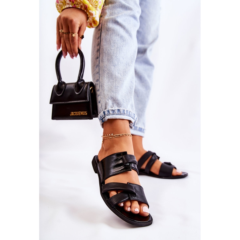 Chaussons Confortables en Cuir pour Femme Maciejka 05549-01 Noir le noir 1