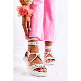 Sandales En Cuir Sur La Plateforme Maciejka 05559-11 Blanc 1
