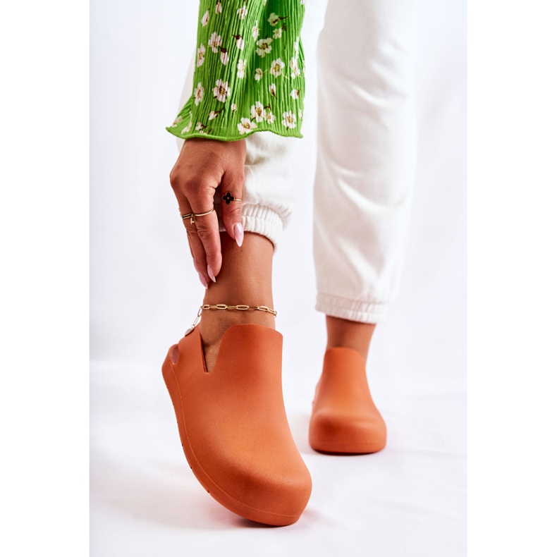 FS1 Sabots en caoutchouc Meriko orange à la mode 1