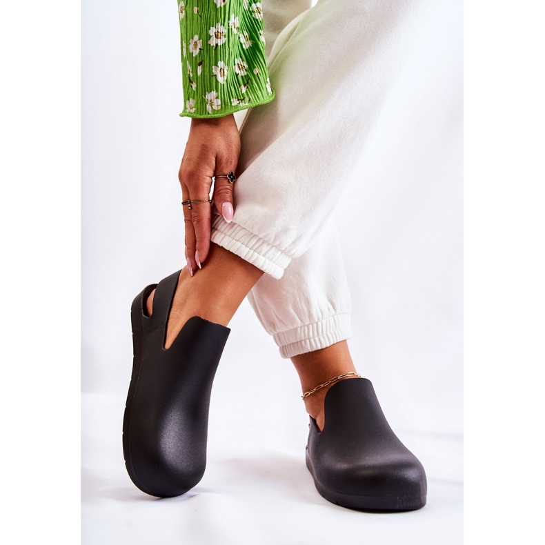 FS1 Sabots en caoutchouc Meriko noirs à la mode 2