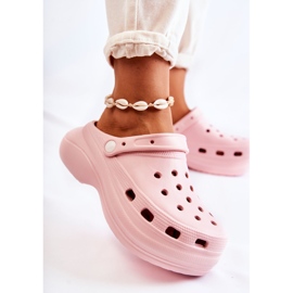 FS1 Chaussons Mousse Femme Crocs Rose Coline 2 FS1 Chaussons Mousse Femme Crocs Rose Coline 2