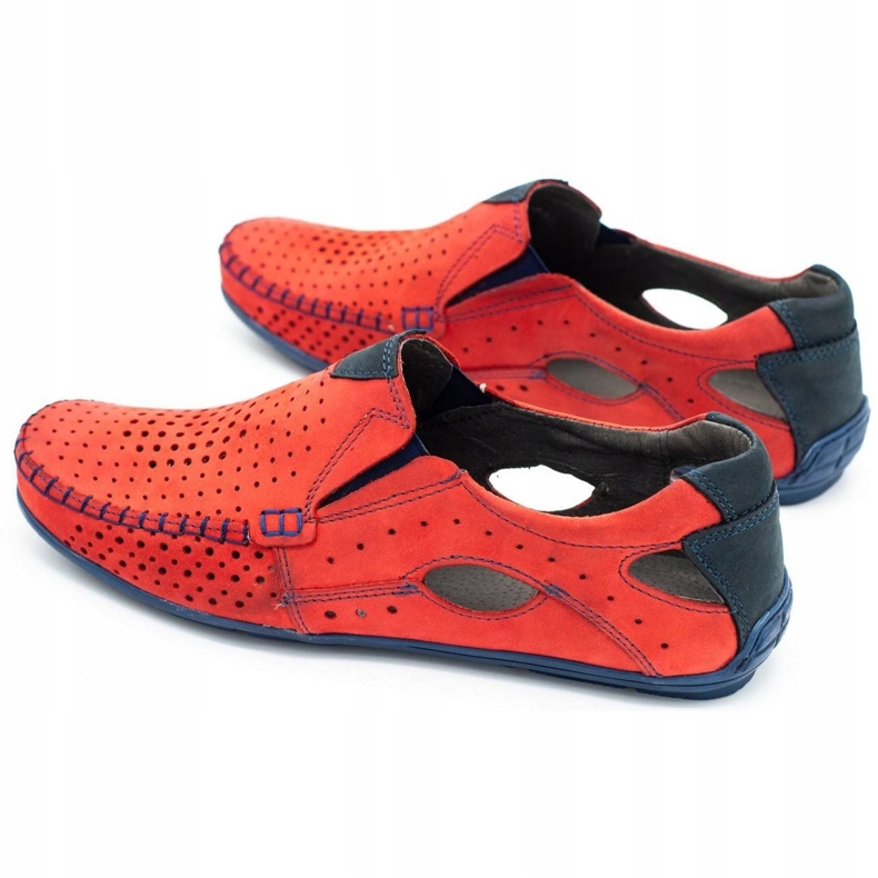Mario Pala Chaussures homme mocassins 901 été rouge 4