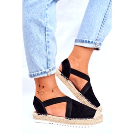 Sandales d'espadrilles noires pour femmes le noir 2