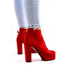 WS1 Boots On a Bar Open Toes Red Adore rouge 3