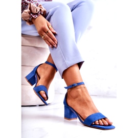Vinceza Sandales en daim à la mode On A Bar Rovena Blue bleu 1