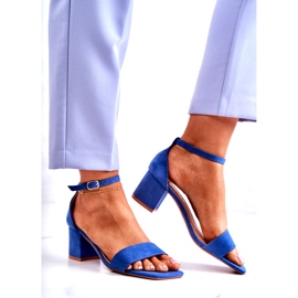 Vinceza Sandales en daim à la mode On A Bar Rovena Blue bleu 2