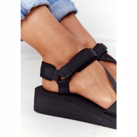 Sandales de mousse féminine sur Wedge Big Star FF274A349 Black noir 6